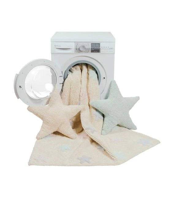 Lorena Canals Teppich "Tricolor Stars" In Mehrfarbig - 120x160 Cm – Bild 4