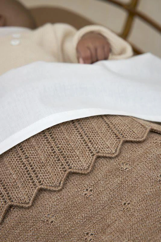 MEYCO Babydecke Klein Ajour Toffee Melange – Bild 5