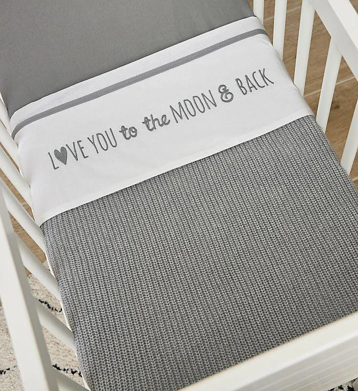 MEYCO Babydecke Klein Rib Grey Melange – Bild 4