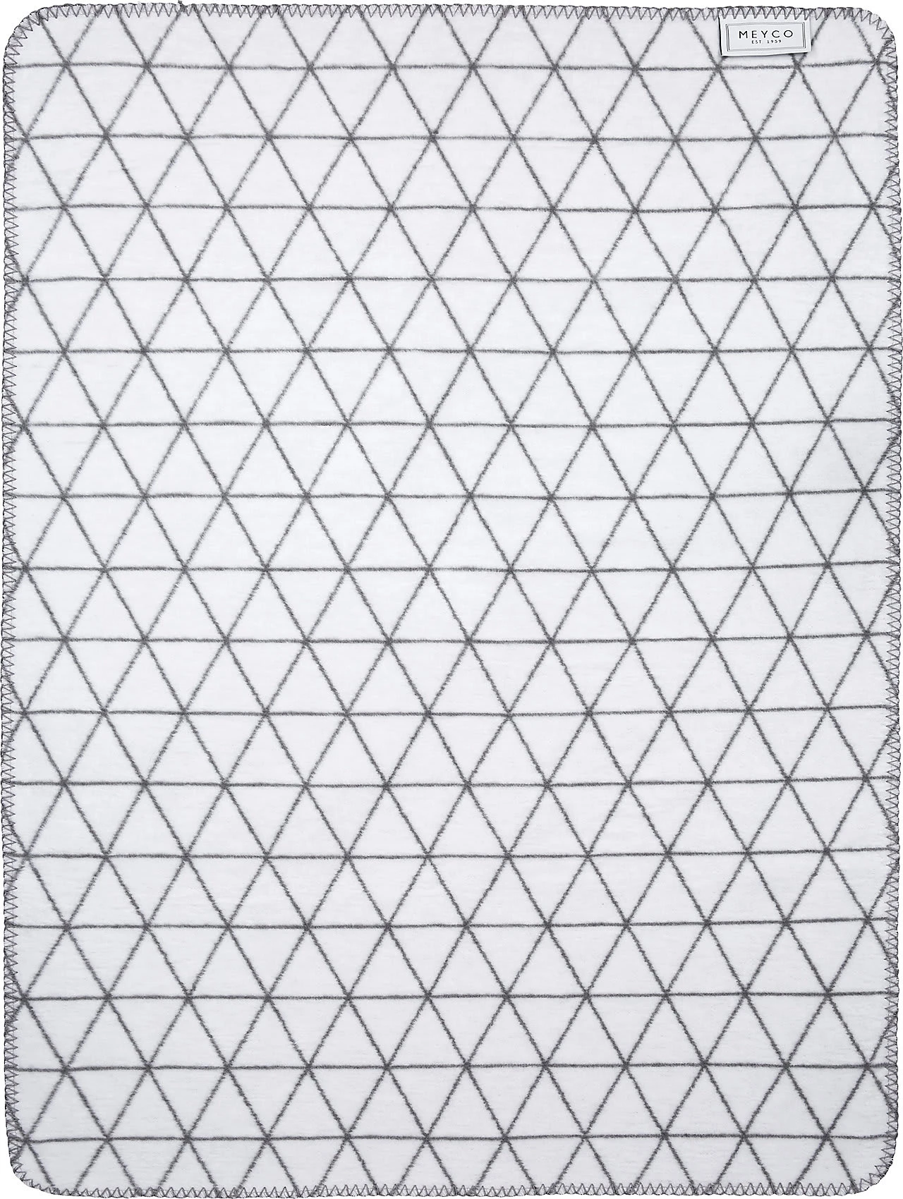 MEYCO Kinderdecke Triangle Stripe, Grau/weiß, 75 X 100 Cm