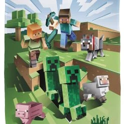 Decke / Fleecedecke "Minecraft" In Bunt