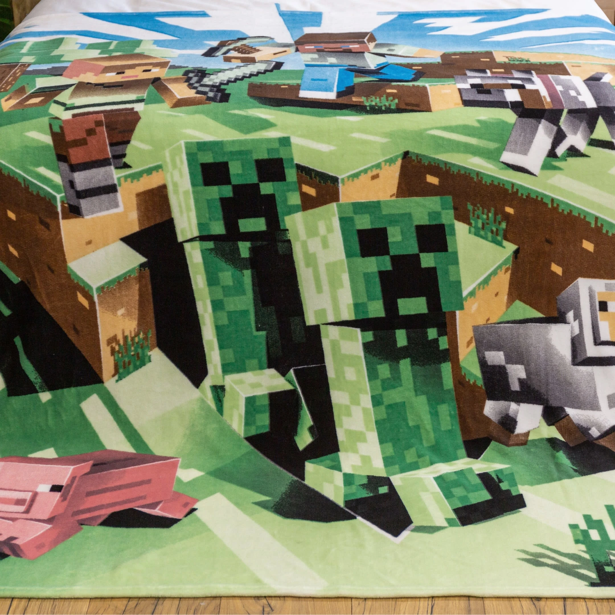 Decke / Fleecedecke "Minecraft" In Bunt – Bild 4