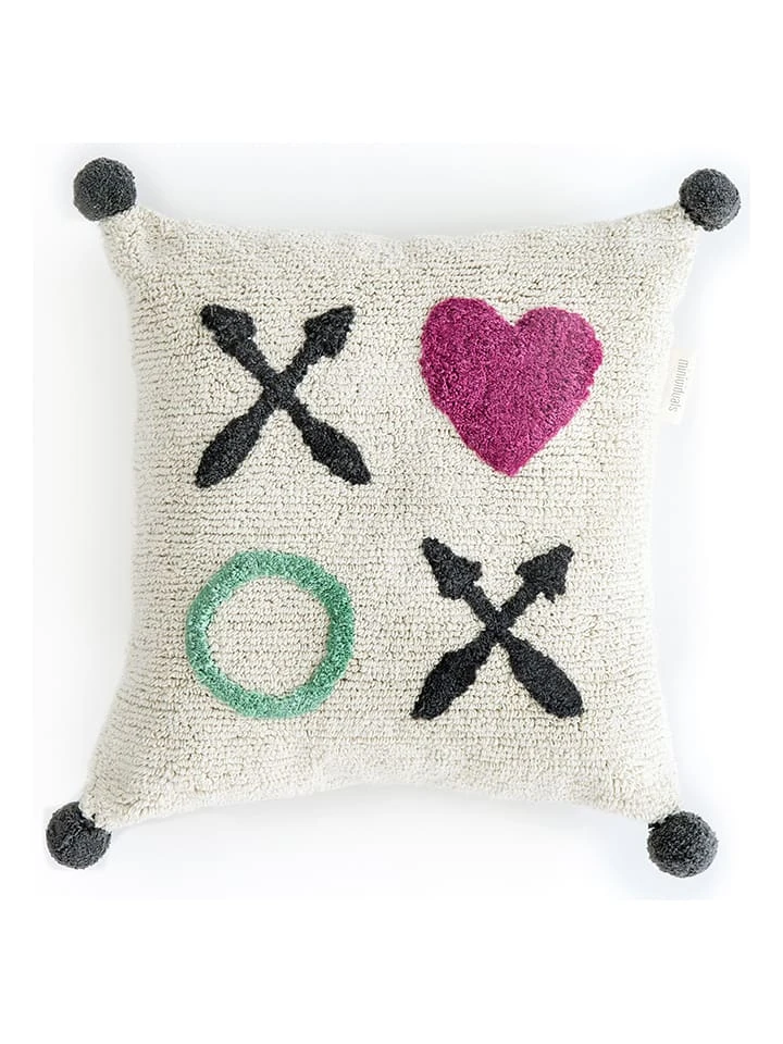 Minividuals Kissen "XOXO Herz" In Creme/ Bunt - (L)50 X (B)50 Cm