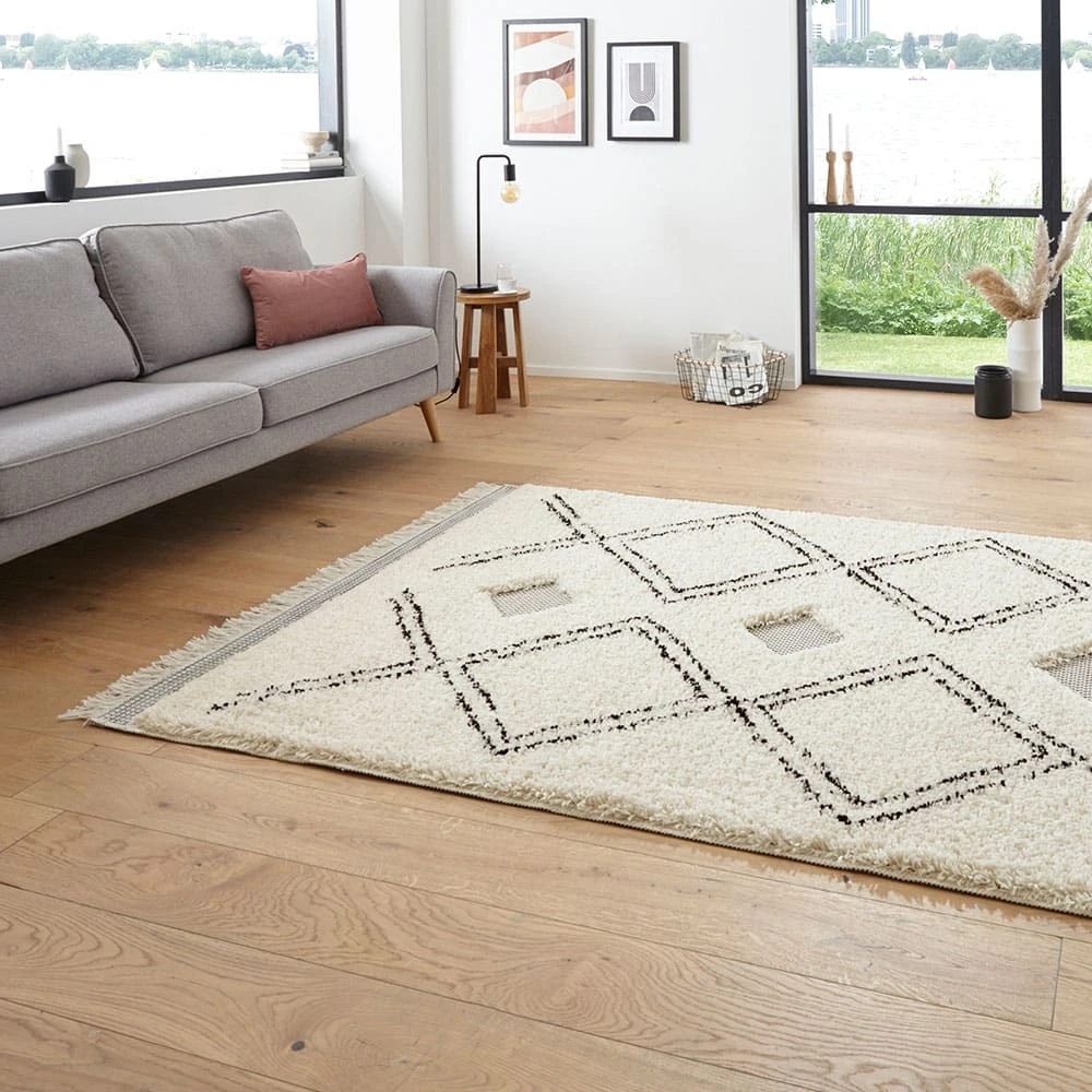 Mint Rugs Vintage Teppich Aranos Creme/schwarz – Bild 4
