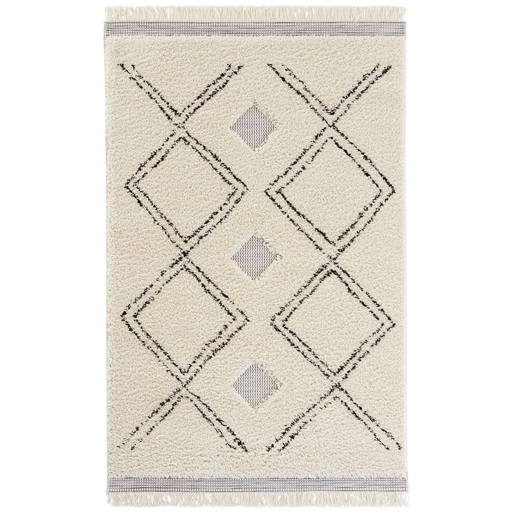 Mint Rugs Vintage Teppich Aranos Creme/schwarz