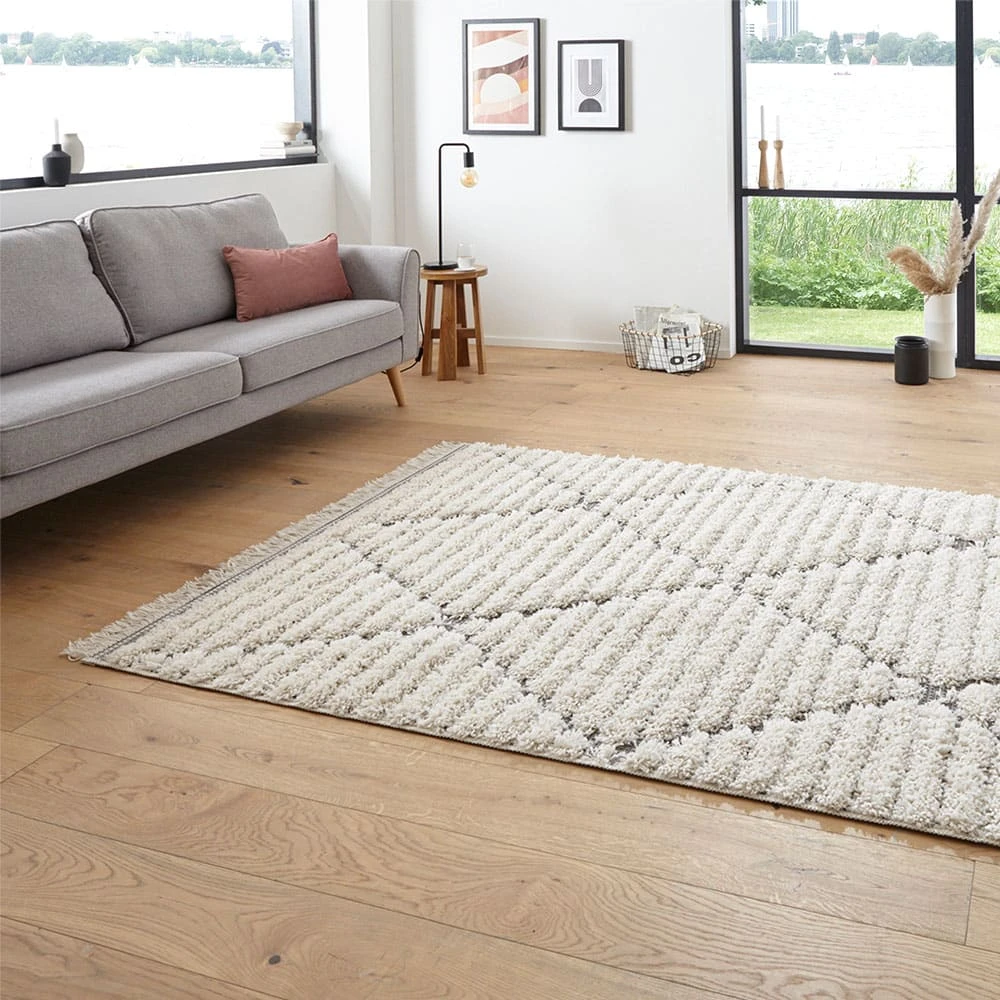 Mint Rugs Vintage Teppich Fulani Creme/grau – Bild 4