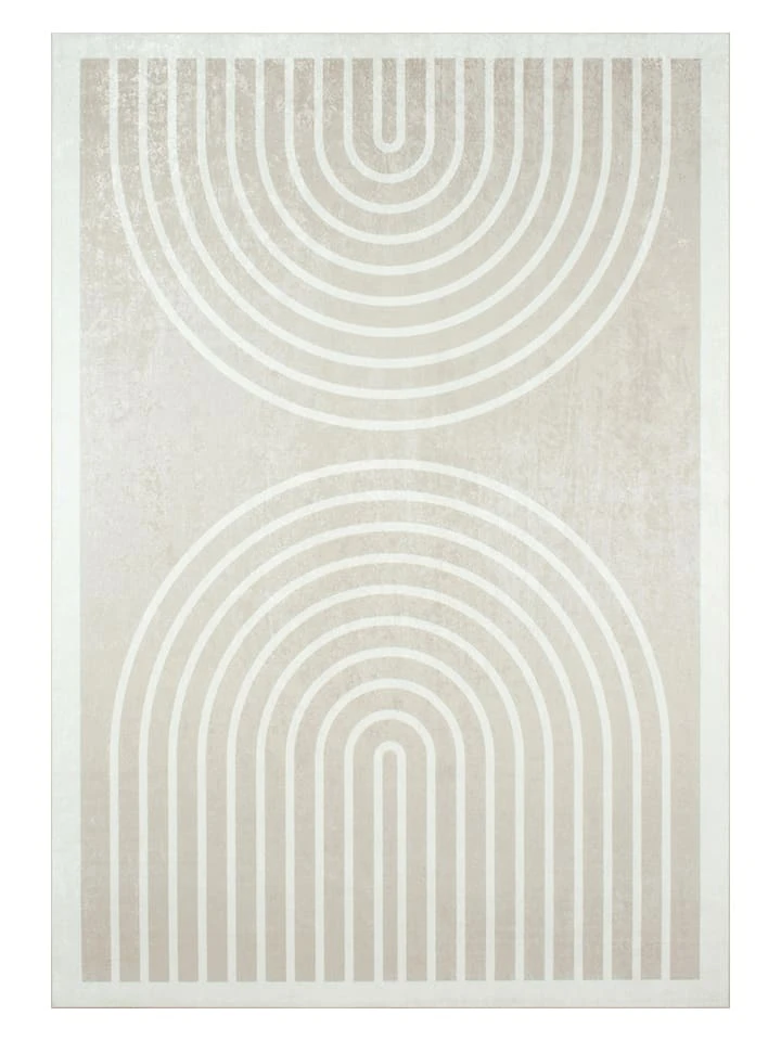 Nazar Kurzflor-Teppich "Grege" In Beige