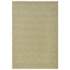Northrugs In- & Outdoor Teppich Karo Grün/creme