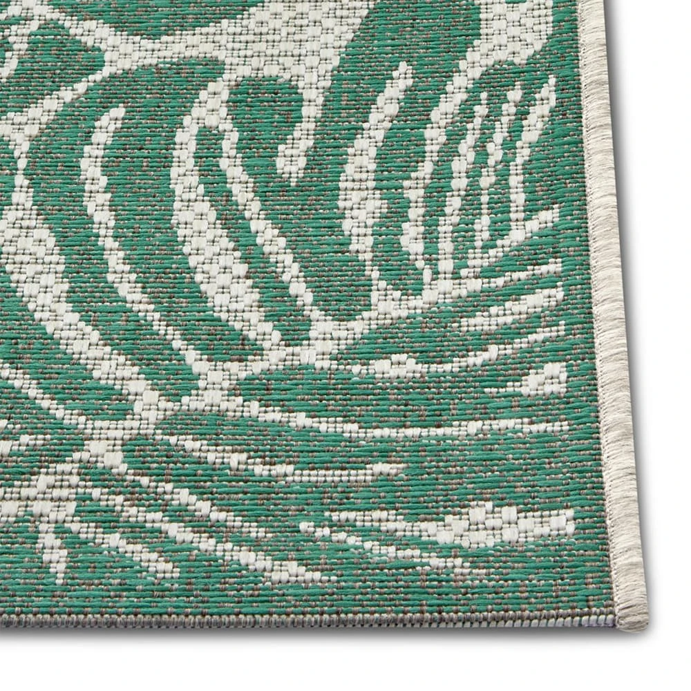Northrugs In- & Outdoor Teppich Monstera Smaragdgrün Creme – Bild 9