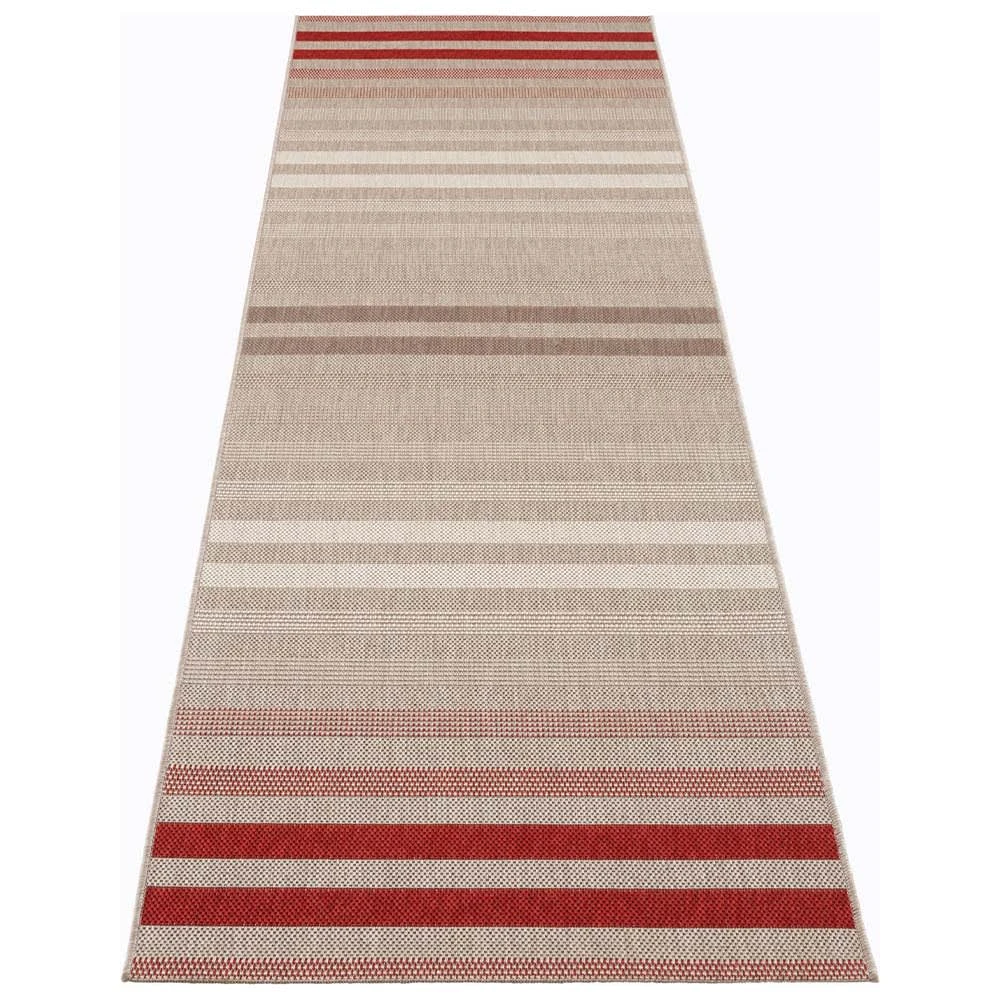 Northrugs In- & Outdoor Teppich Paros Rot Grau Creme – Bild 5