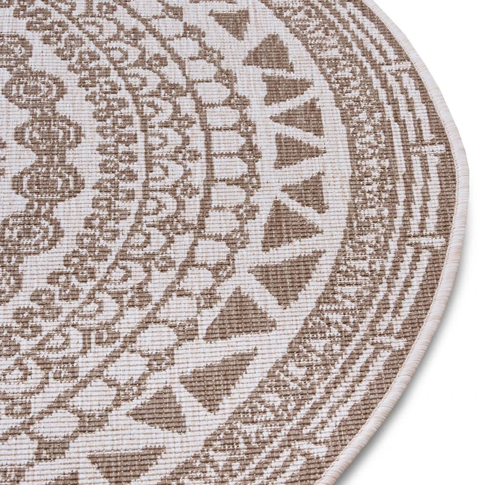 Northrugs In- & Outdoor Wendeteppich Coron Beige Creme, Rund – Bild 4