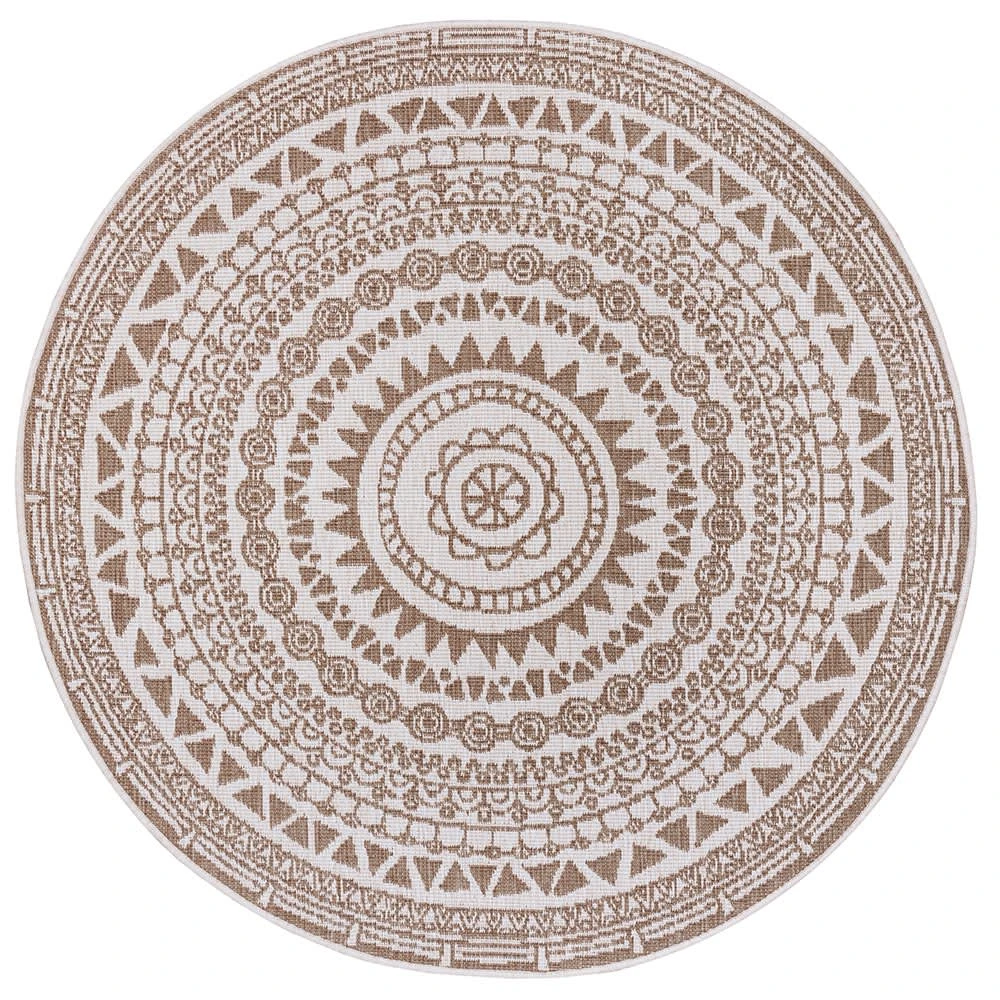 Northrugs In- & Outdoor Wendeteppich Coron Beige Creme, Rund