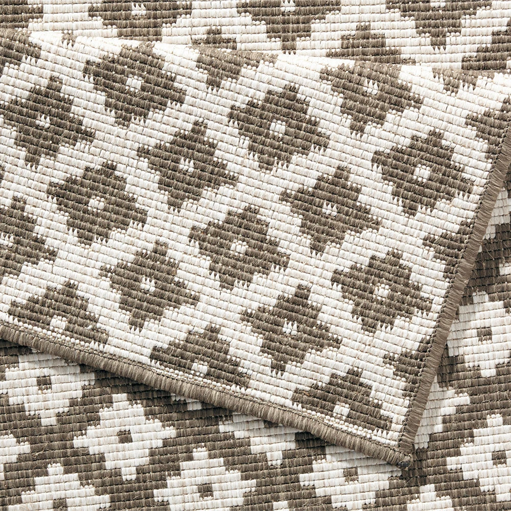 Northrugs In- & Outdoor Wendeteppich Nizza Braun Creme – Bild 3