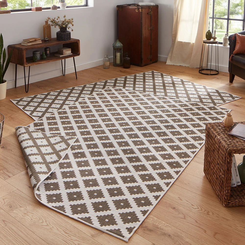 Northrugs In- & Outdoor Wendeteppich Nizza Braun Creme – Bild 5