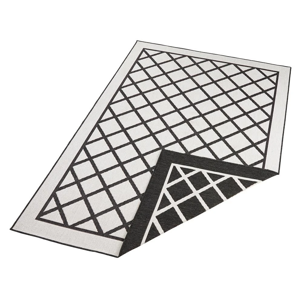 Northrugs In- & Outdoor Wendeteppich Sydney Schwarz Creme – Bild 3
