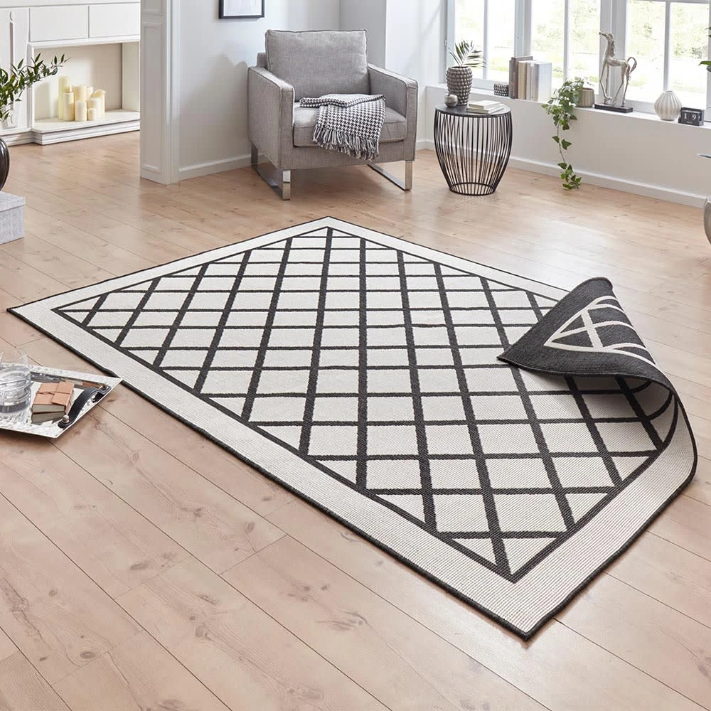 Northrugs In- & Outdoor Wendeteppich Sydney Schwarz Creme – Bild 5