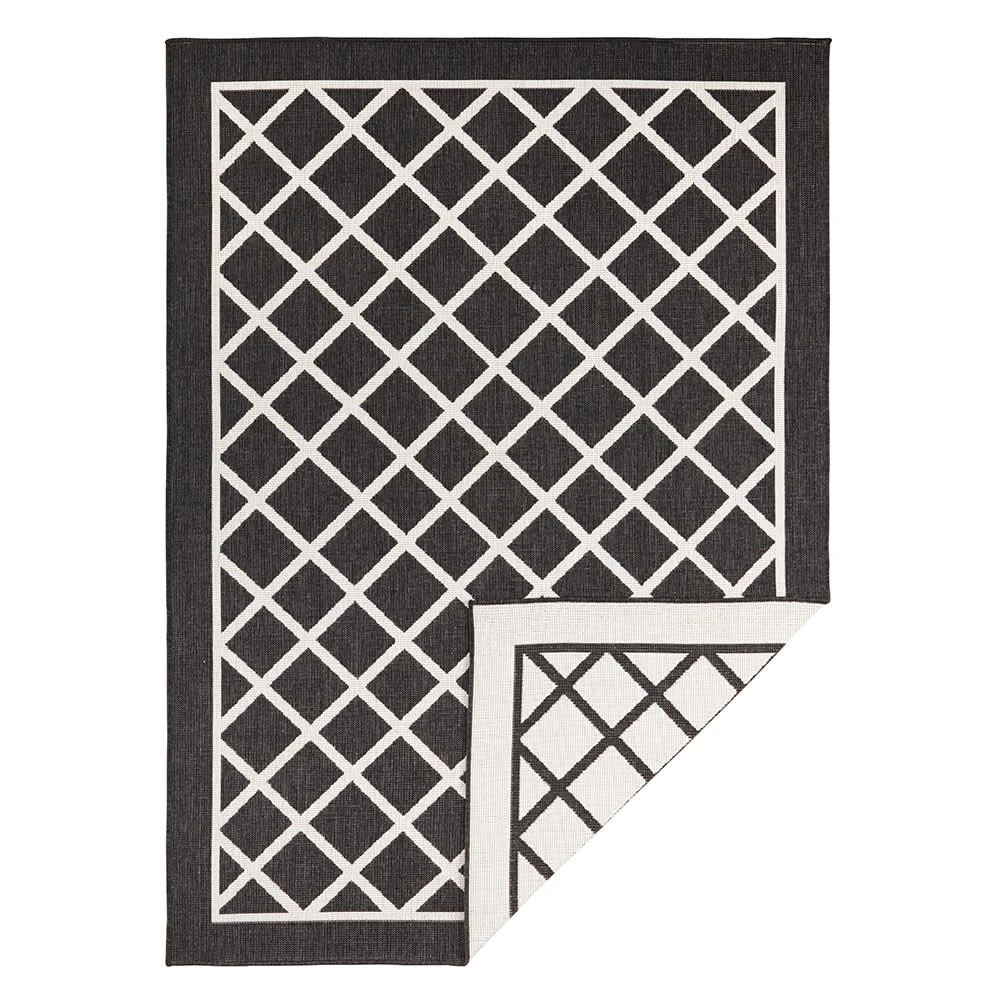 Northrugs In- & Outdoor Wendeteppich Sydney Schwarz Creme