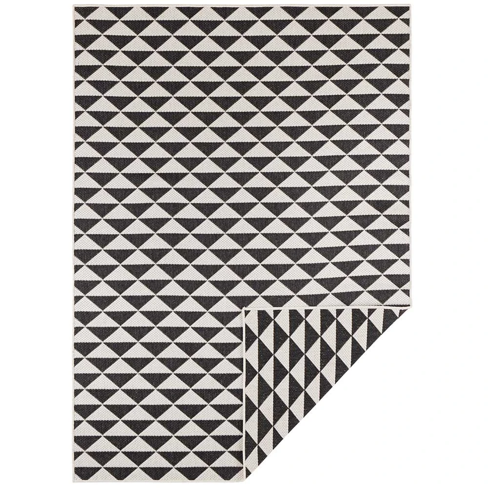 Northrugs In- & Outdoor Wendeteppich Tahiti Schwarz Creme