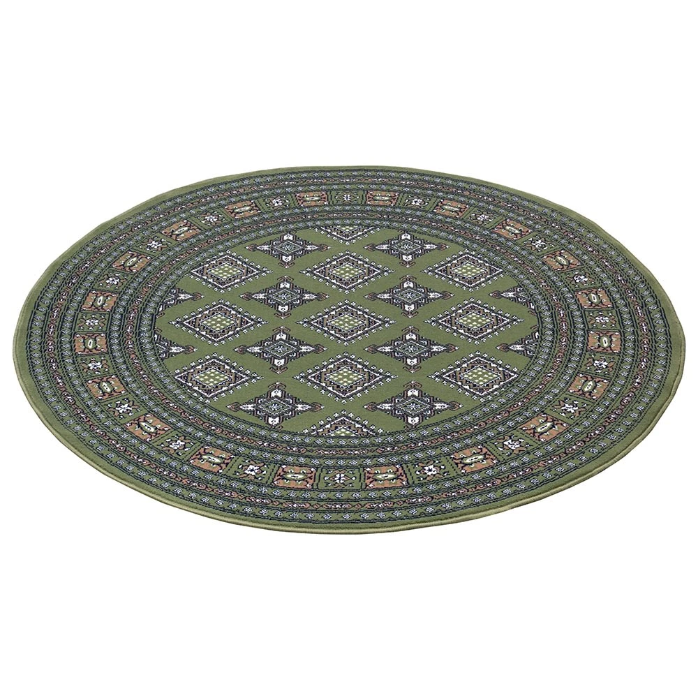 Nouristan Orientalischer Kurzflor Teppich Sao Grün – Bild 8