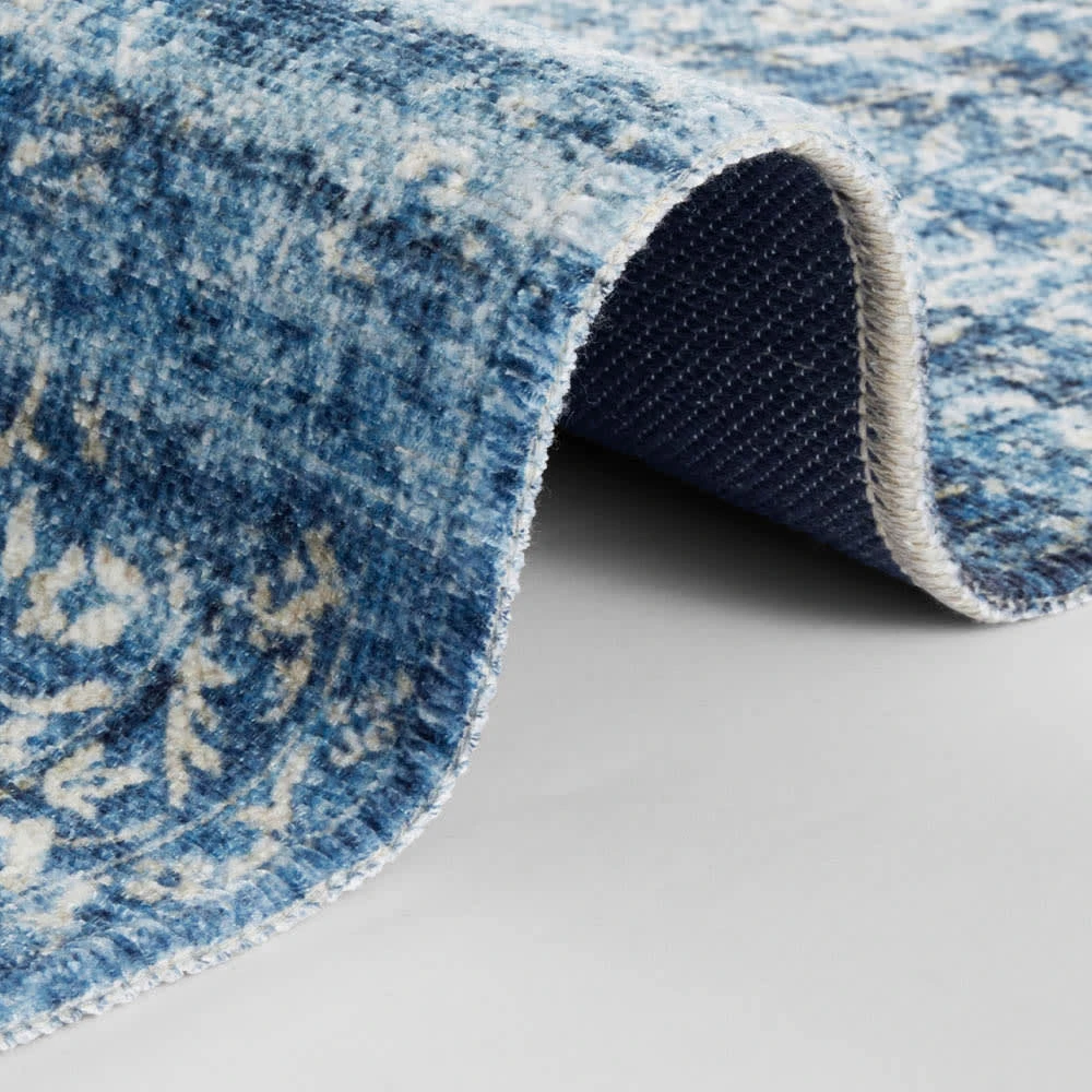 Nouristan Orientalischer Teppich Tabriz Bela Jeansblau – Bild 3