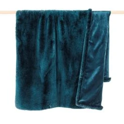 PAD Concept Decke CHAMPAGNE Felldecke Petrol 140x190