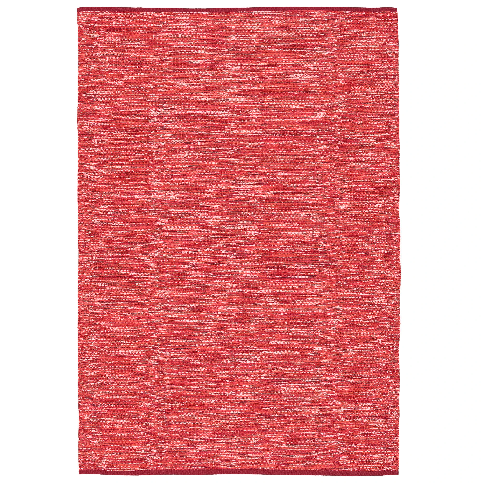 Pergamon Baumwolle Natur Kelim Teppich Easy Meliert In Rot