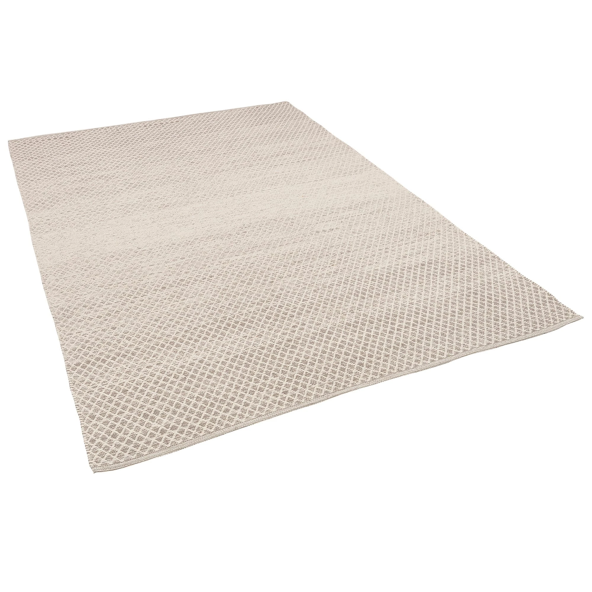 Pergamon Baumwolle Natur Kelim Teppich Sandy Meliert In Grijs – Bild 2