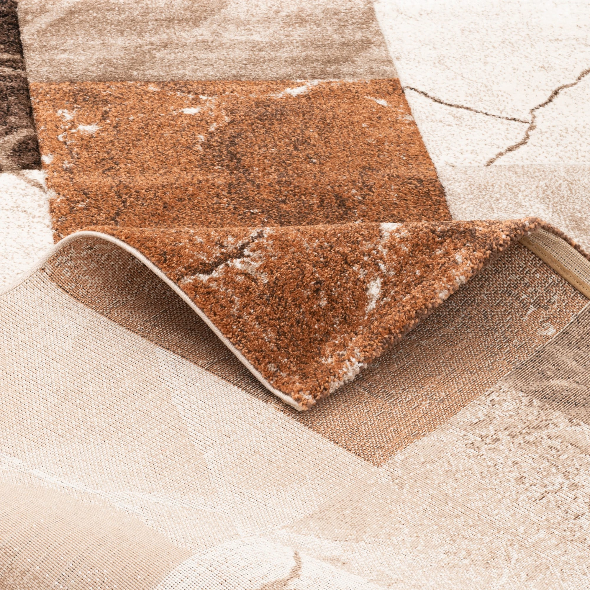 Pergamon Designer Teppich Maui Marmor Optik In Braun – Bild 4