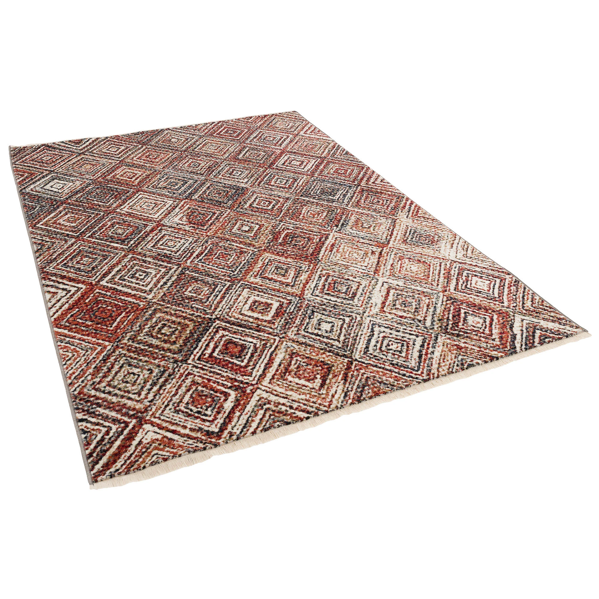 Pergamon Designer Teppich Nia Vintage Rauten Modern In Bunt – Bild 2