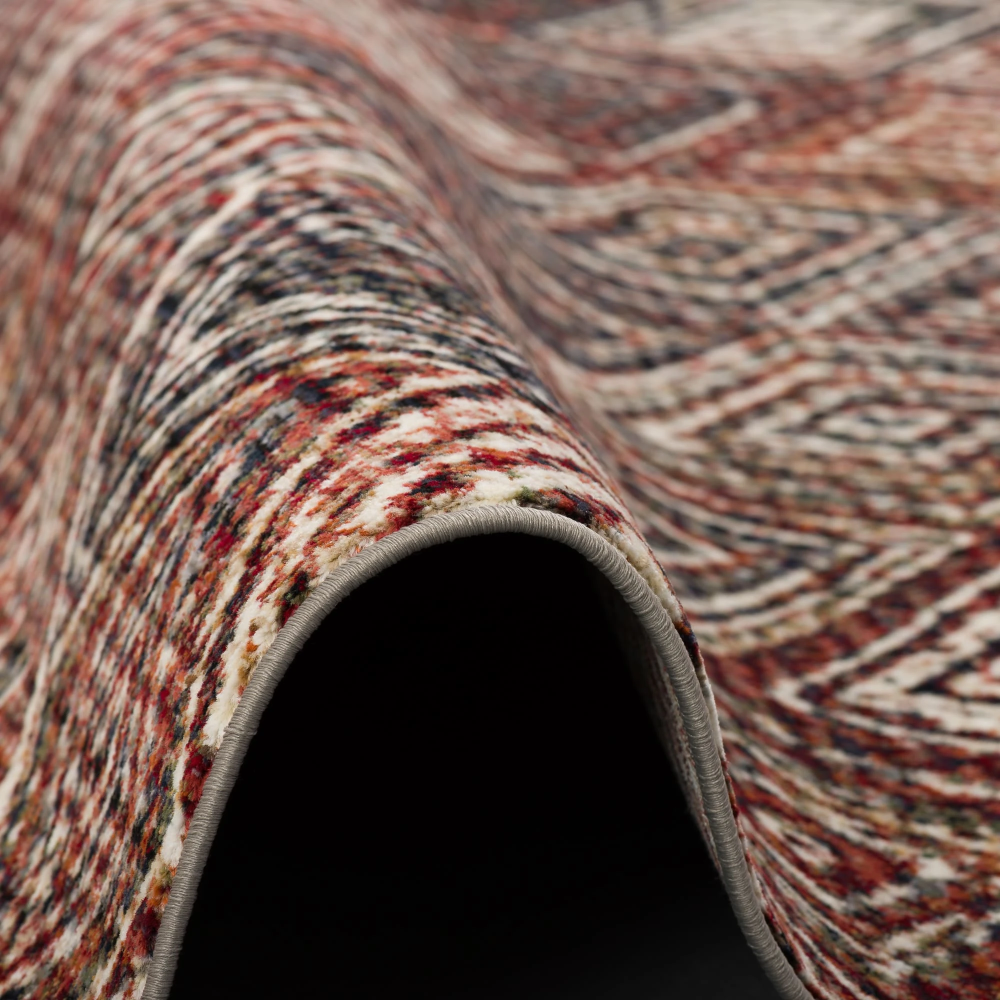 Pergamon Designer Teppich Nia Vintage Rauten Modern In Bunt – Bild 3