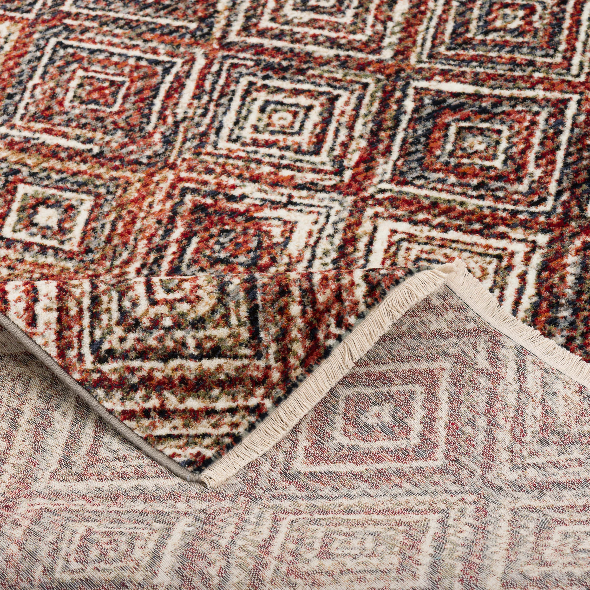 Pergamon Designer Teppich Nia Vintage Rauten Modern In Bunt – Bild 4