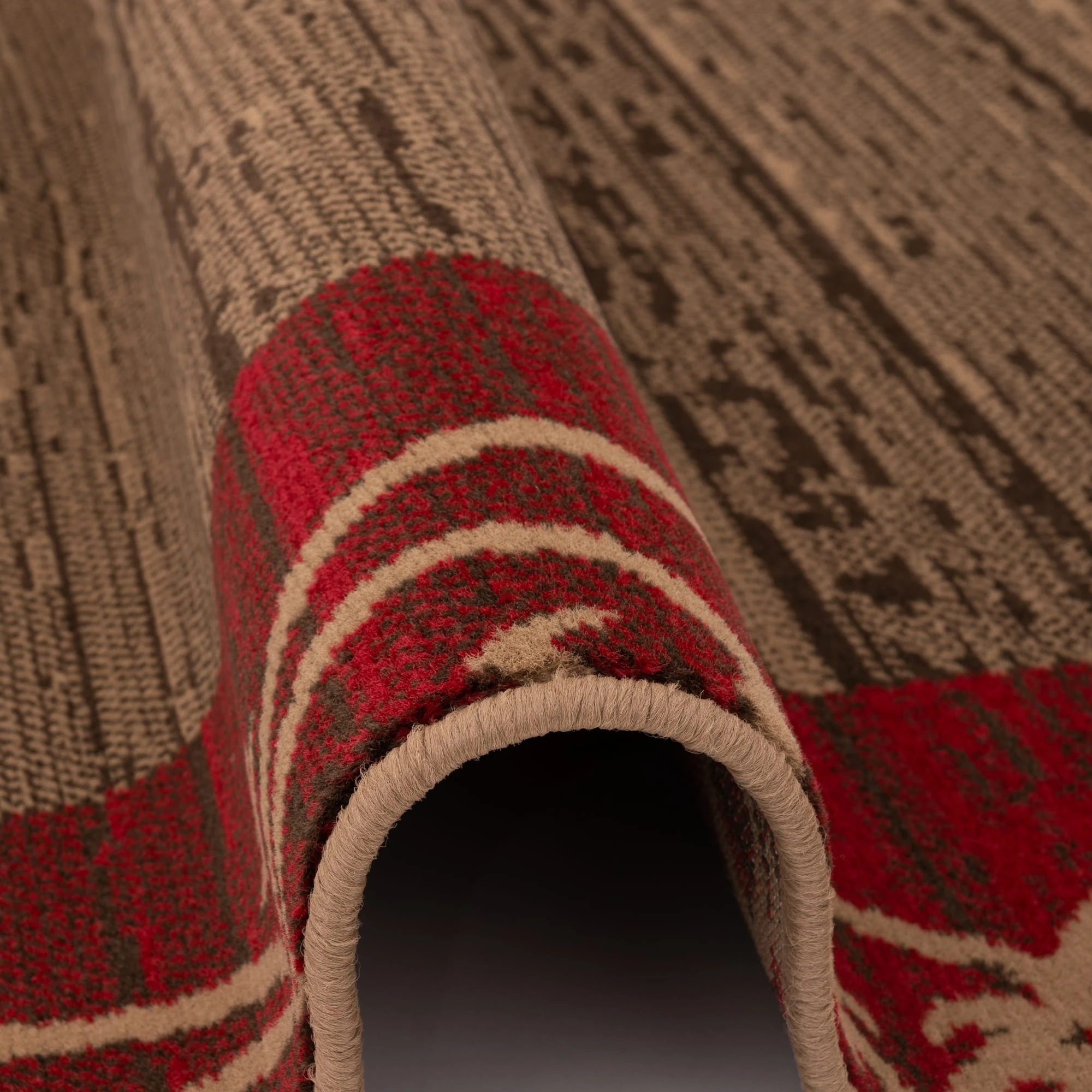 Pergamon Designer Teppich Samba Modern Bordüre In Rot – Bild 3