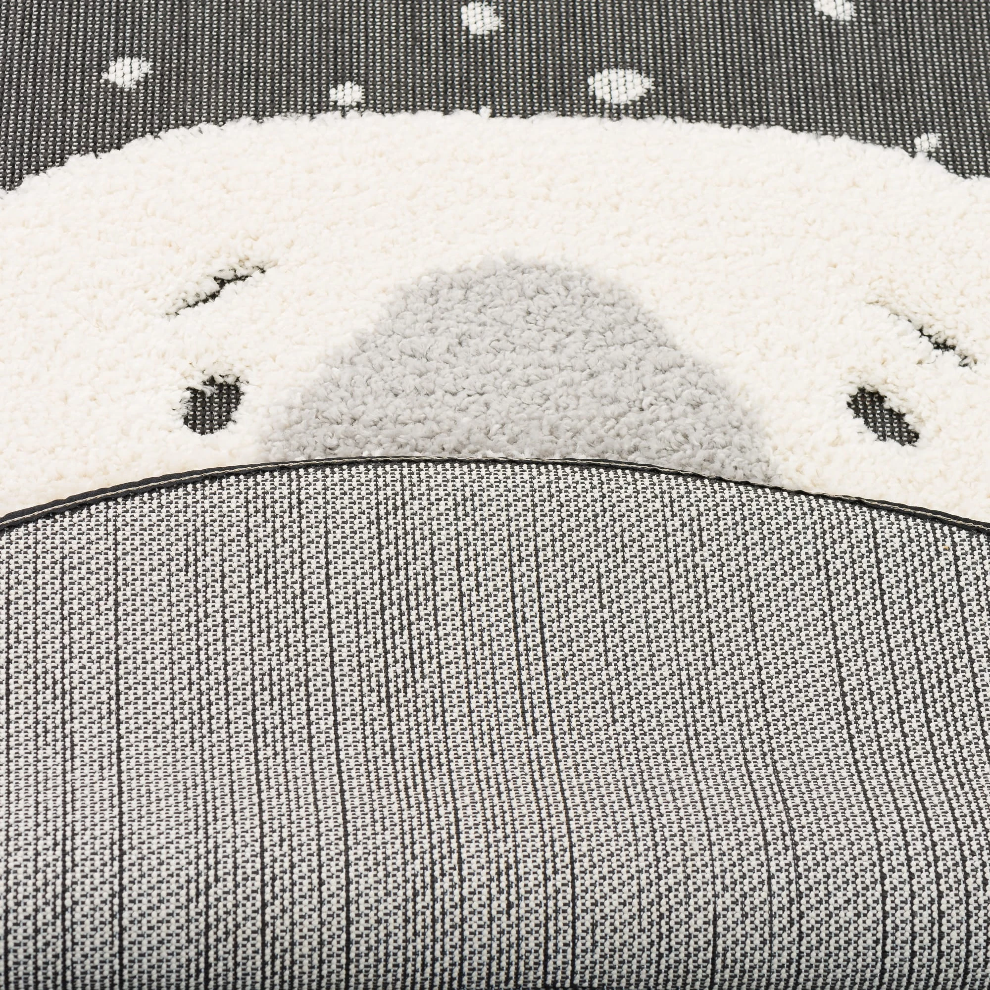 Pergamon Hochflor Kinder Teppich Richie Eisbär Rund In Grau Weiss – Bild 4