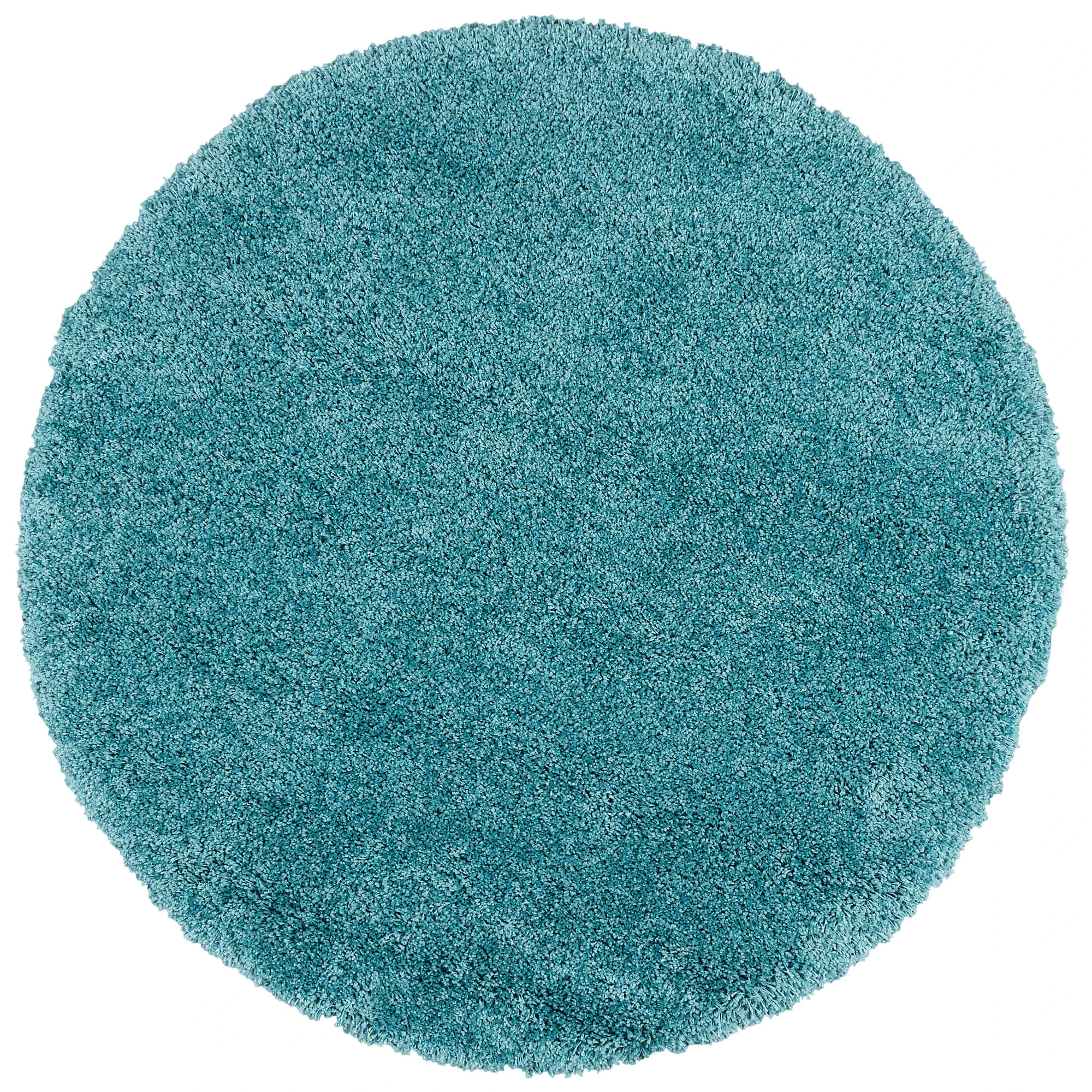 Pergamon Hochflor Langflor Shaggy Teppich Luxury Rund In Türkis