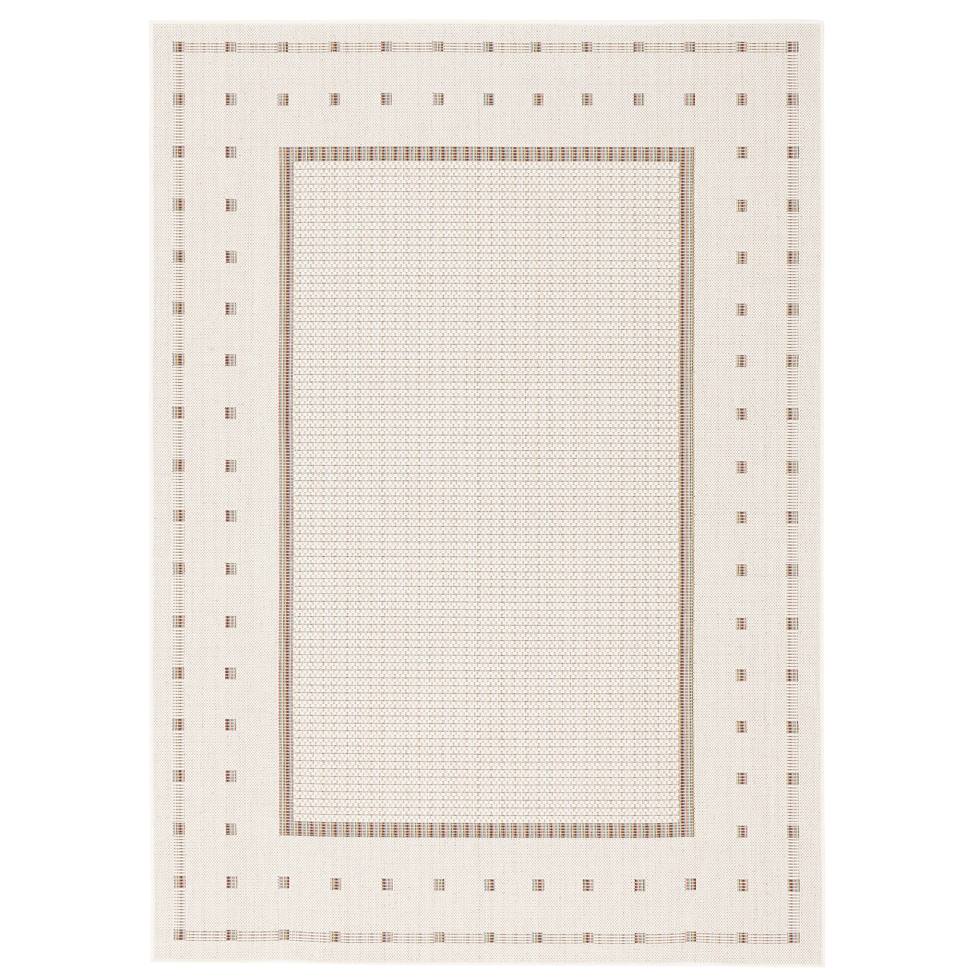 Pergamon In & Outdoor Teppich Flachgewebe Campus Bordüre In Beige
