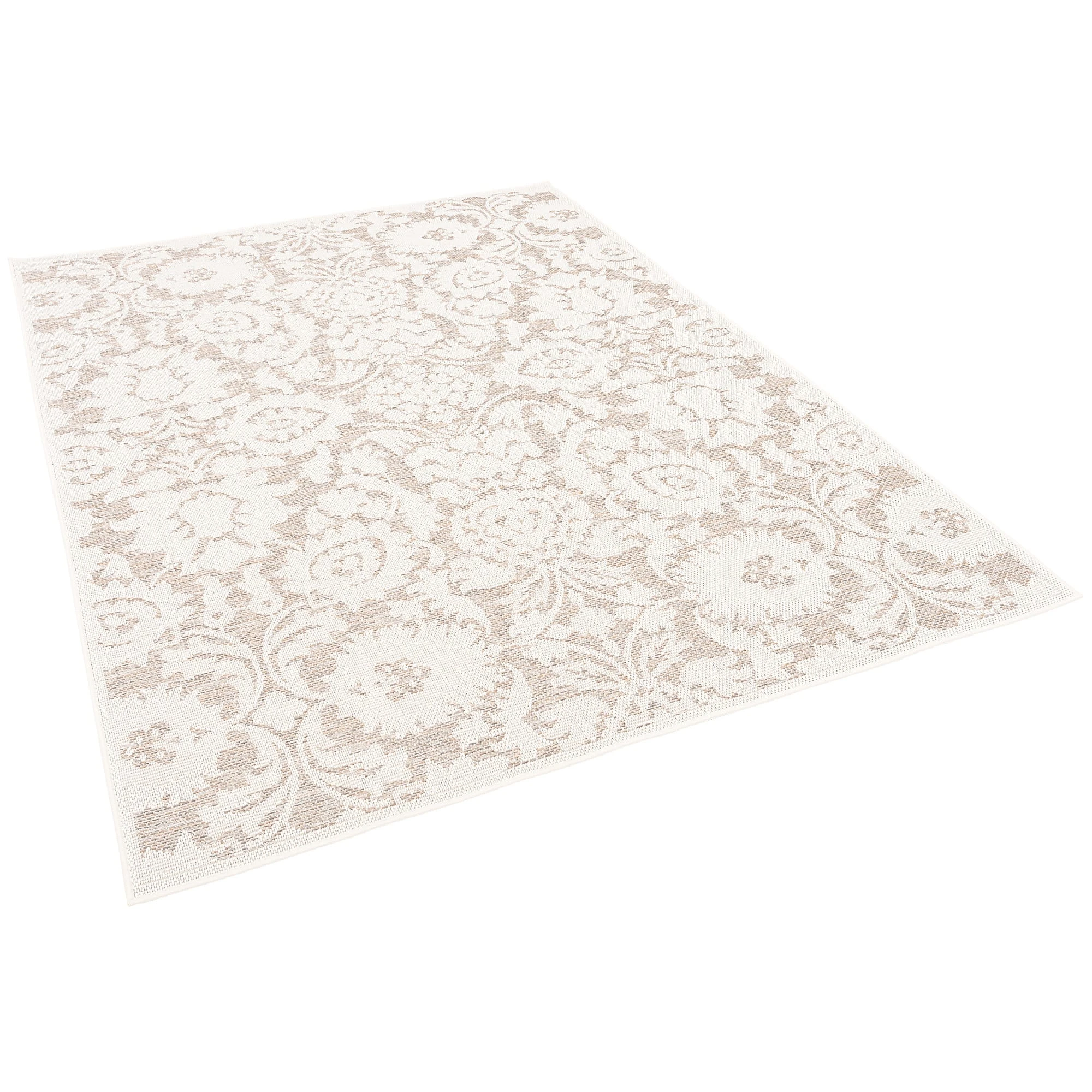 Pergamon In & Outdoor Teppich Flachgewebe Ottawa Barock In Beige – Bild 2