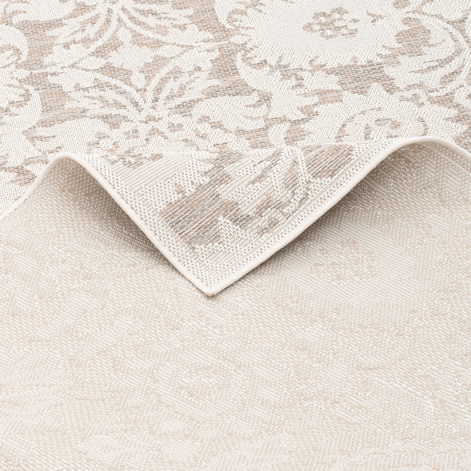 Pergamon In & Outdoor Teppich Flachgewebe Ottawa Barock In Beige – Bild 4