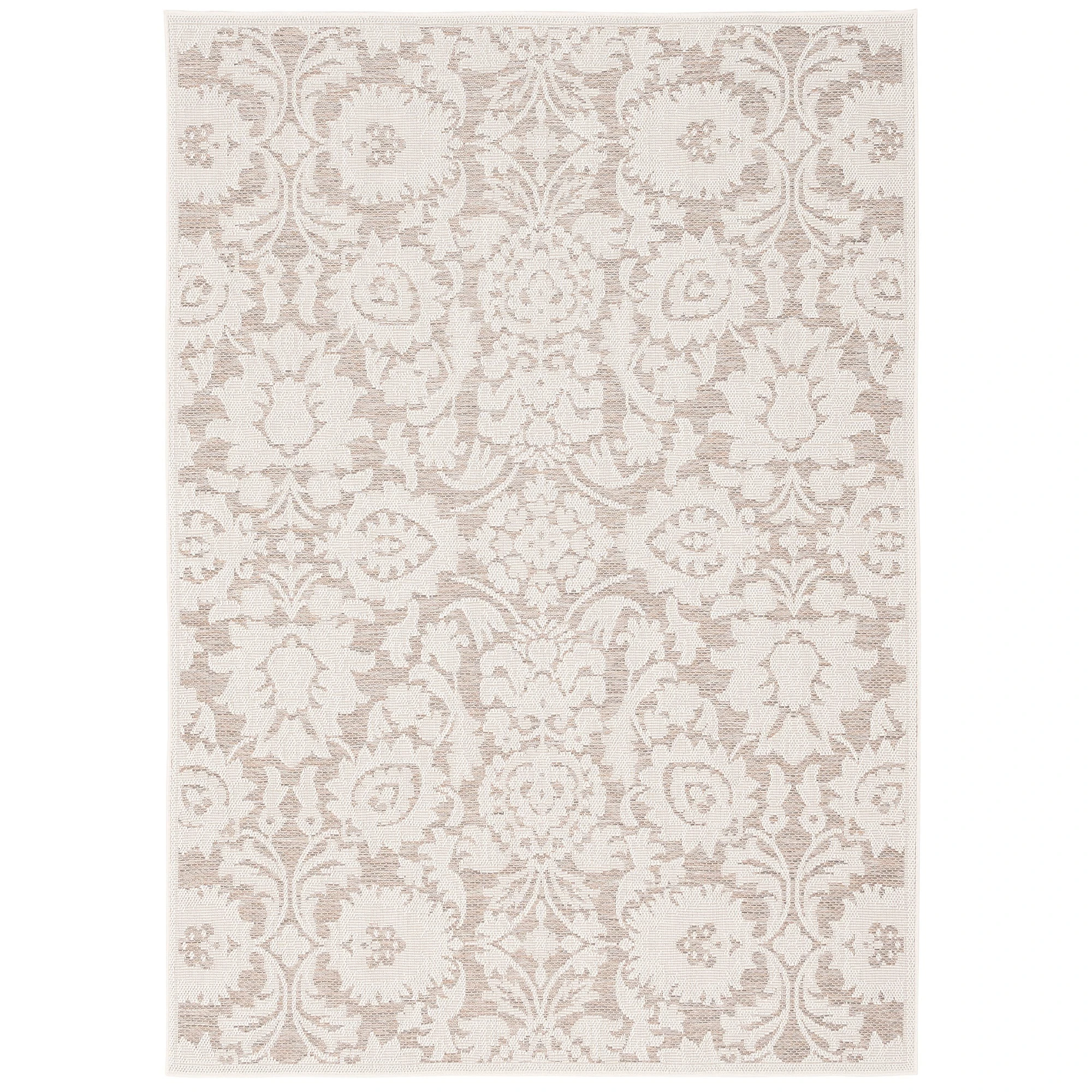 Pergamon In & Outdoor Teppich Flachgewebe Ottawa Barock In Beige