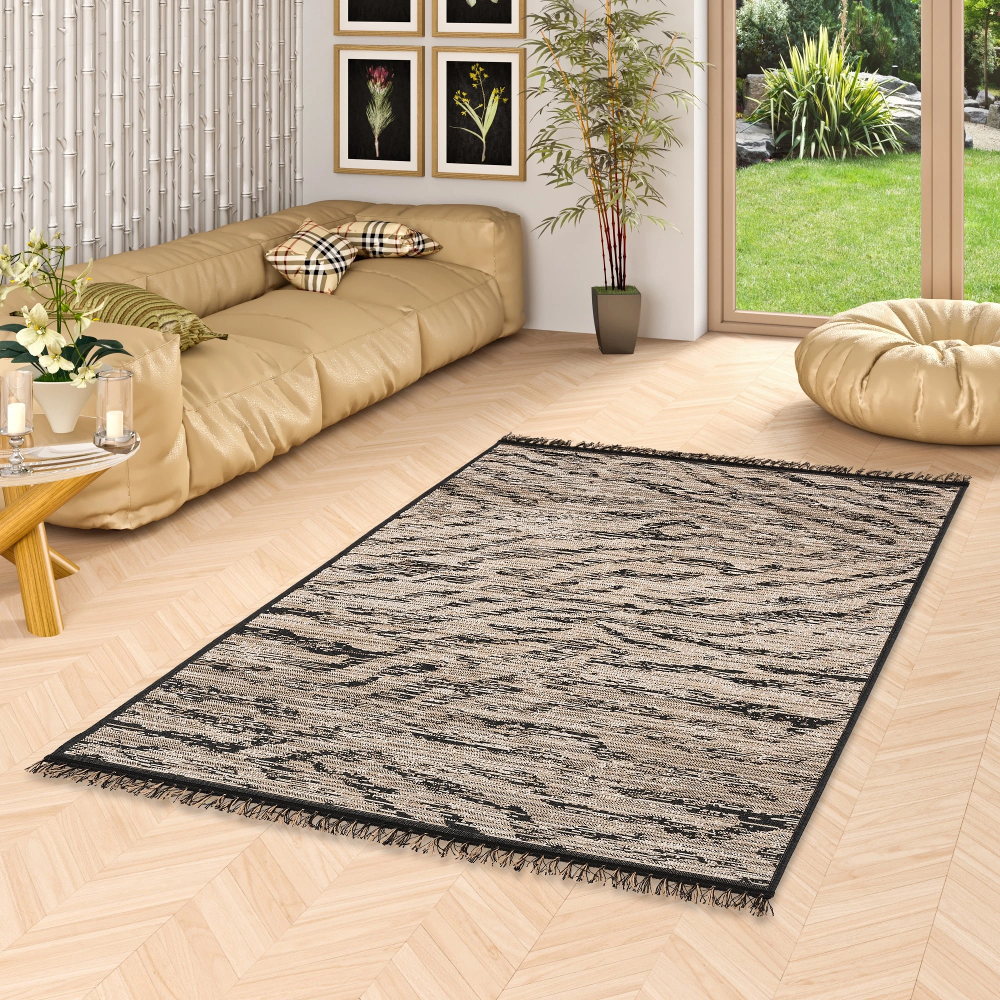 Pergamon Jute Natur Style Teppich Origin Animal Print In Beige – Bild 5