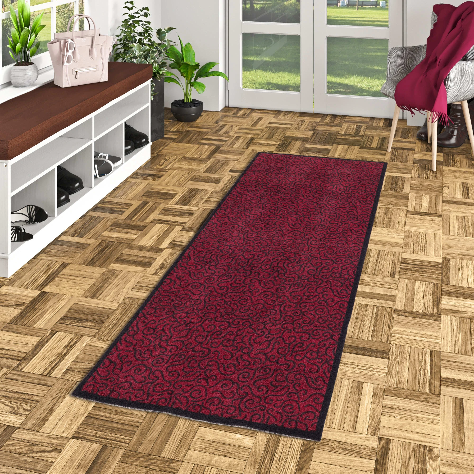 Pergamon Läufer Küchenläufer Teppich Superclean In Rot – Bild 5