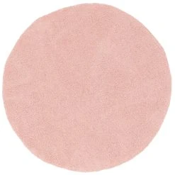 Pergamon Luxus Super Hochflor Shaggy Teppich Luca Rund In Rosa