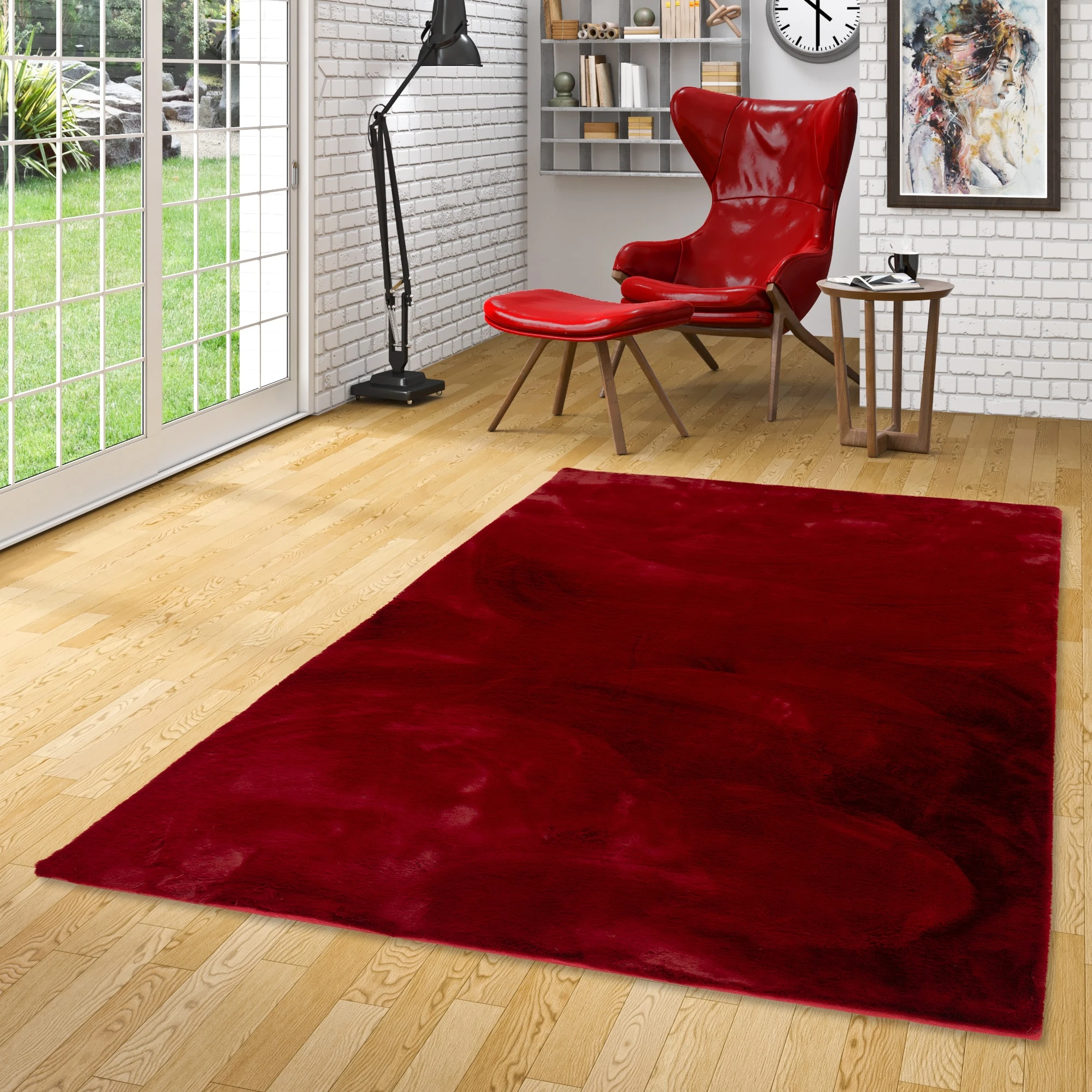Pergamon Luxus Super Soft Fellteppich Plush In Grijs – Bild 5