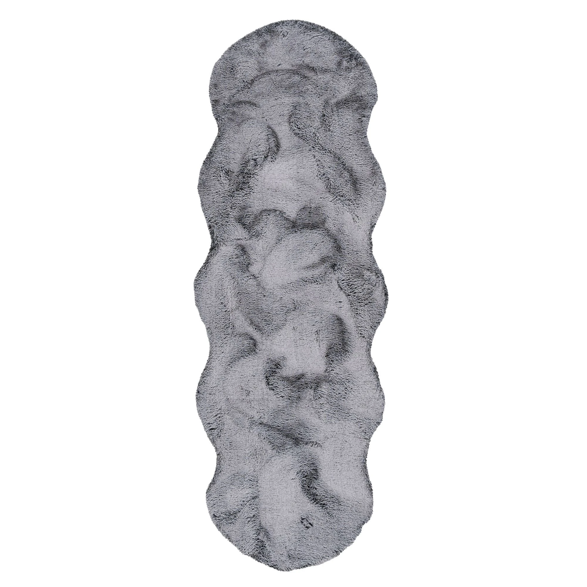 Pergamon Luxus Super Soft Fellteppich Plush Shape XL In Grau Meliert