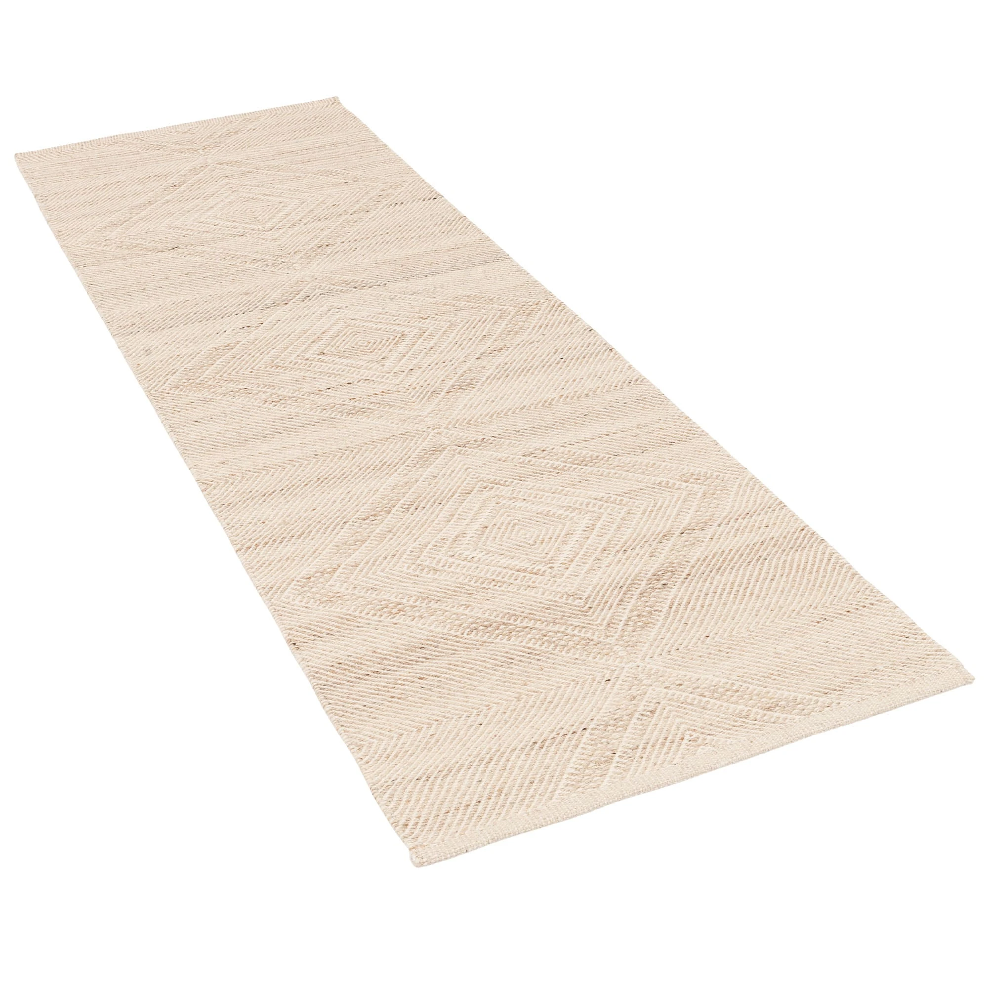 Pergamon Natur Teppich Kelim Läufer Wolle Lara Meliert In Natur – Bild 2