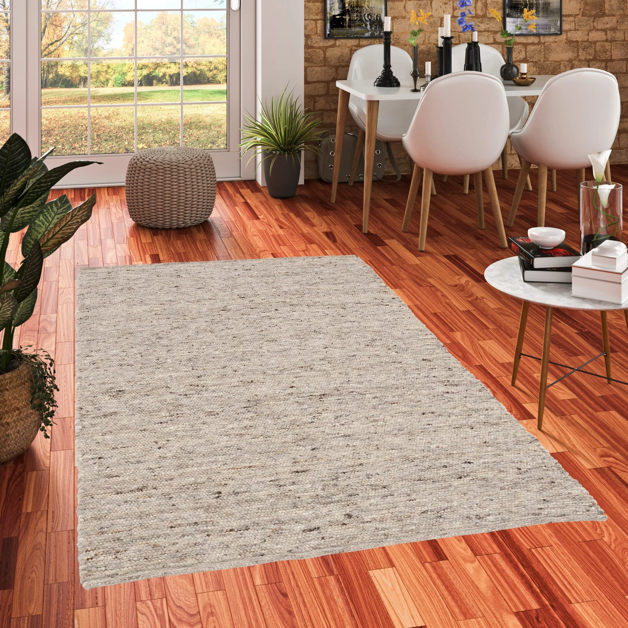 Pergamon Natur Teppich Wolle Alaska Meliert In Braun â Bild 6