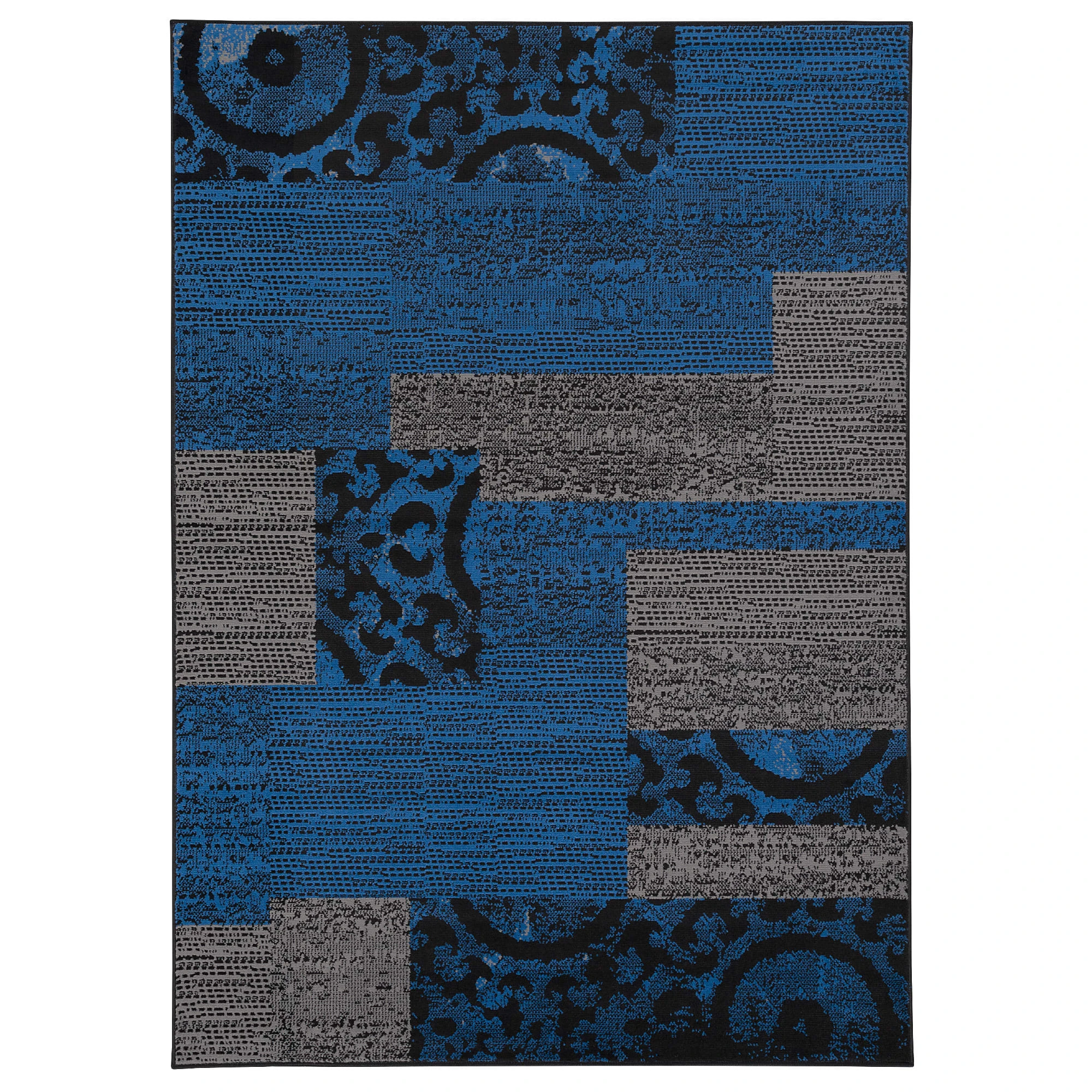 Pergamon Teppich Trendline Patchwork In Blau