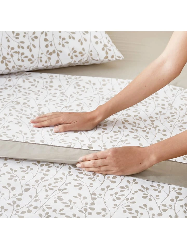 Pikolin Bettwäsche-Set In Beige/ Weiß – Bild 4