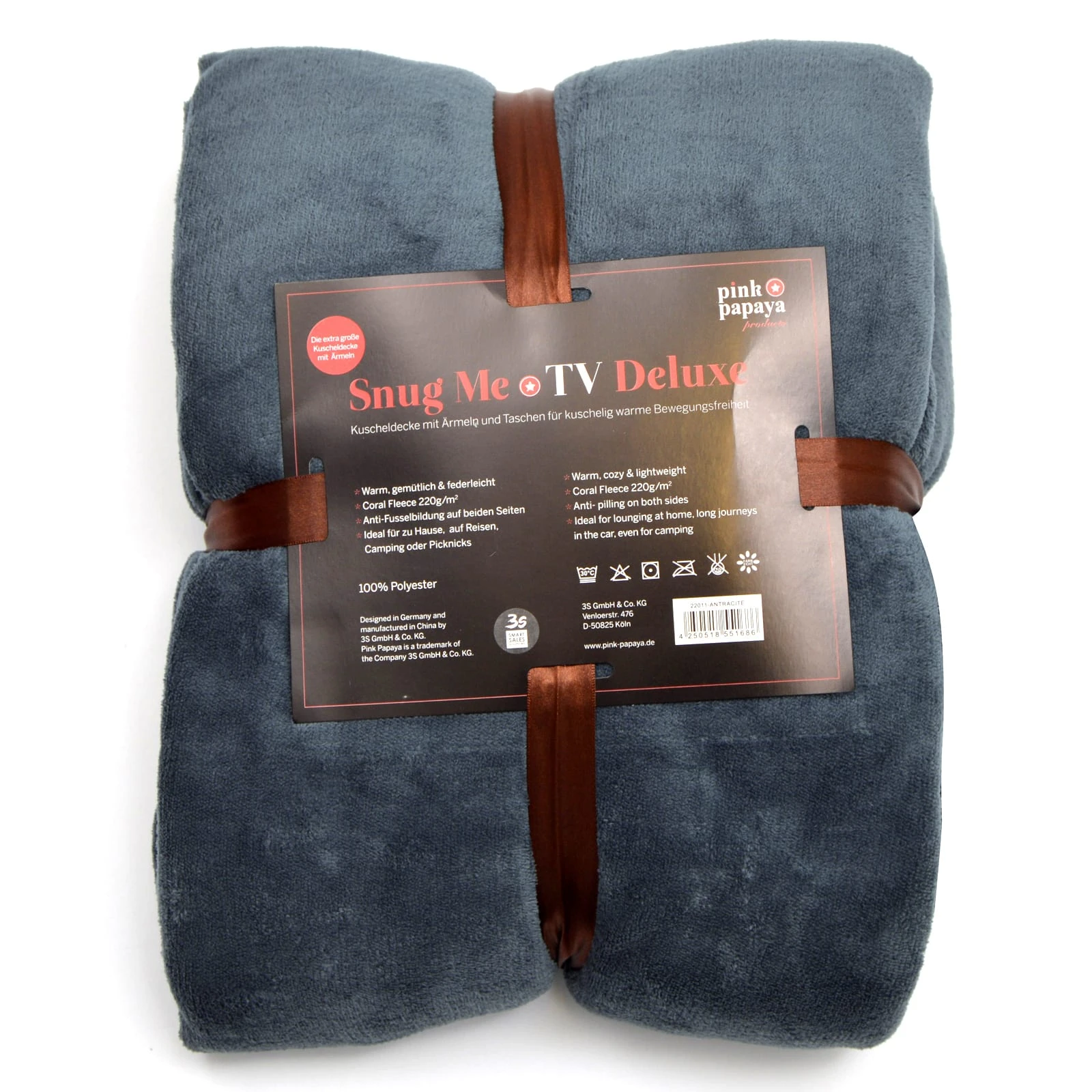 Pink Papaya Ärmeldecke " Snug Me Deluxe " In Grau – Bild 5