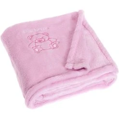 Playshoes Fleece-Decke Bär In Rosa