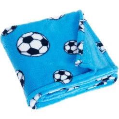 Playshoes Fleece-Decke Fußball In Blau